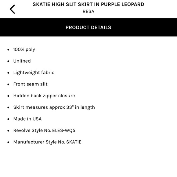 RESA Skatie High Slit Skirt - Picture 5 of 7